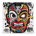 Painted Tiki Masks Bathroom Scale for Body Weight LCD Display Digital Bathroom Scale Tempered Glass Bathroom Weight Scales Fashion Smart Scales for Home Bedroom 400 Lb
