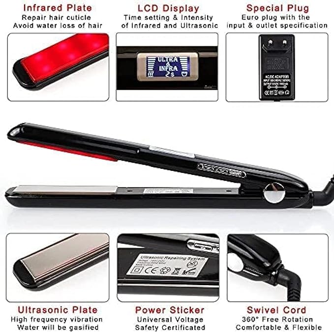 Ultrasonic Infrared Perm-Professional Cold Perm Hair Care-Repair Damaged Hair-Hair Care-White. Hair Straightners Hair Straightening Hair StraightenersBlackCollector88