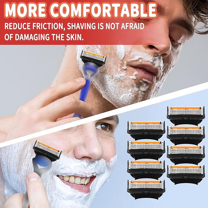 24 Replacement Razor Blades for Men – Compatible with Gillette ProGlide &ampRazor Systems 5-Blade Refills Wet Shave Value Pack Smooth &amp Precise