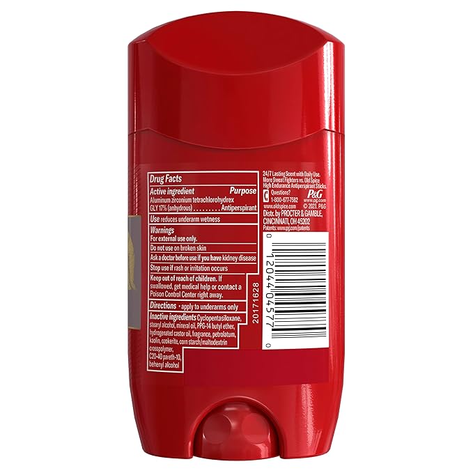 Old Spice Antiperspirant Deodorant for Men 24/7 Sweat &amp Odor Protection 24/7 Lasting Freshness Invisible Solid Steel Titan with Aged Oak Scent 2.6 oz (Pack of 6)