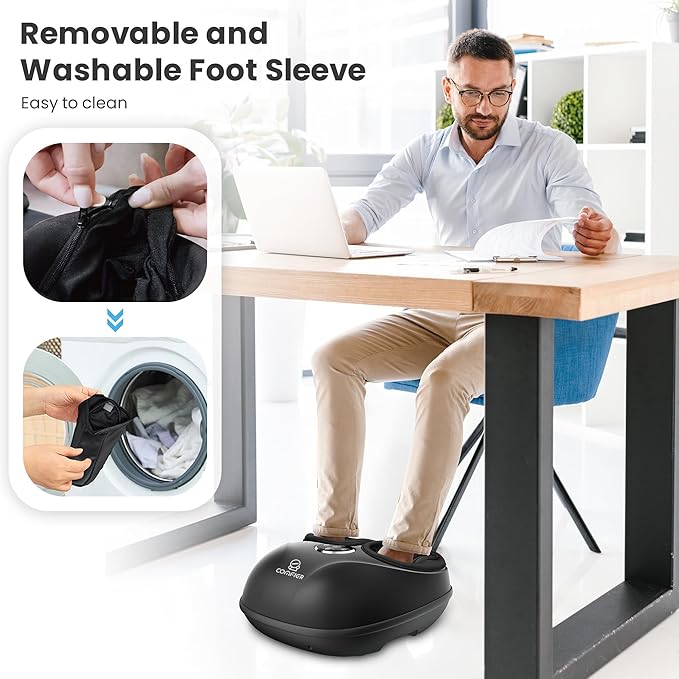 COMFIER Shiatsu Foot Massager with Remote &amp Back Massager with Heat
