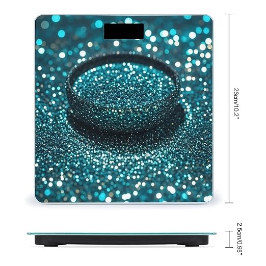 Teal Glitter Scale for Body Weight Highly Accurate Digital Bathroom Body Scale Digital Bathroom Scales for People Anti-Slip Large LCD Display Smart Scales