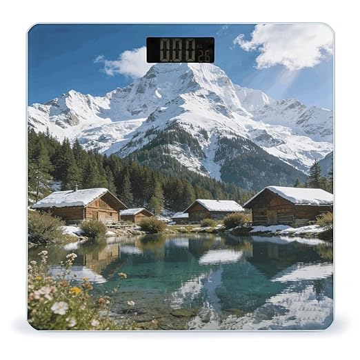 Mountain Life Smart Scale for Body Weight Digital Bathroom Scale Toughened Glass Weight Scale with Large LCD Backlight Display High Precision Scales Weighing Machine