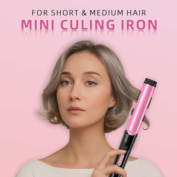 DORISILK Small Barrel Curling Iron for Short and Medium Hair1 Inch Mini Curling Iron Travel SizeDual Voltage Curling Iron for European and International VoltageEeramic Curling Wand