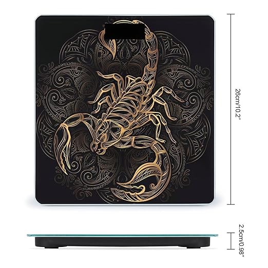 Gold Scorpion Scale for Body Weight Digital Bathroom Scale Precision Smart Weighing Scales with Clear LED Display Accurate High Precision Scales Weighing Machine