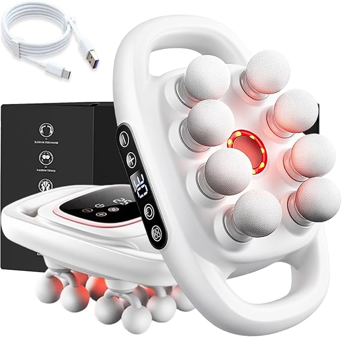 16-Head Massage Gun Deep Tissue Back Massager Gun for Pain Relief Deep Tissue with 9 Modes &amp 30 Levels Quiet Muscle Massage Gun for Back Shoulders Legs Muscle Pain Relief