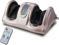 Electric Shiatsu Foot Massager with Heat Deep Kneading and Rolling Remote Control Black (Rose Gold)