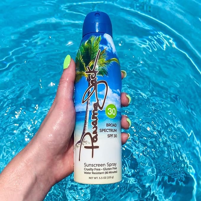 Continuous Spray Sunscreen - SPF 30 Broad Spectrum UVA/UVB Protection PABA Paraben Gluten &amp Cruelty Free Water Resistant (80 Minutes) 5.5 OZ