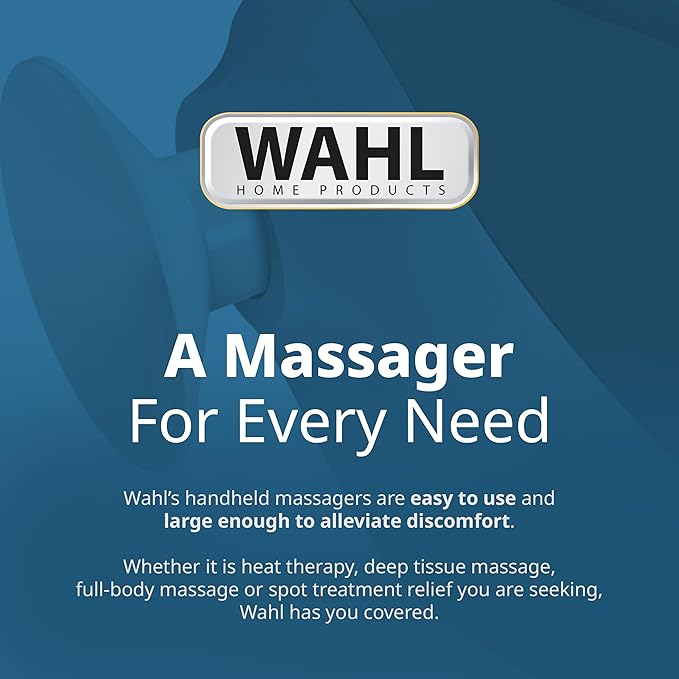 Wahl Gentle Vibration Massager that Relieves Pain &amp Pressure on the Face Neck and Head w/ 4 Attachment Heads and 2 Massaging Speeds to Increase Blood Circulation FSA Eligible - 4259