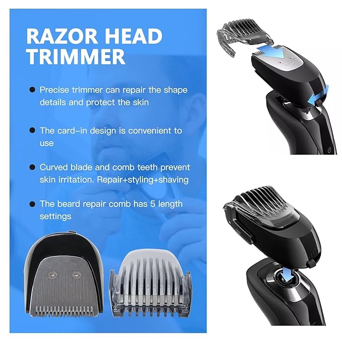 RQ111 Smartclick Beard Shaver Head Trimmer for Philips Norelco Sensotouch Arcitec Series 5000 9000 RQ330 RQ310 RQ311 RQ320 RQ330 RQ350 RQ360 RQ370 RQ328