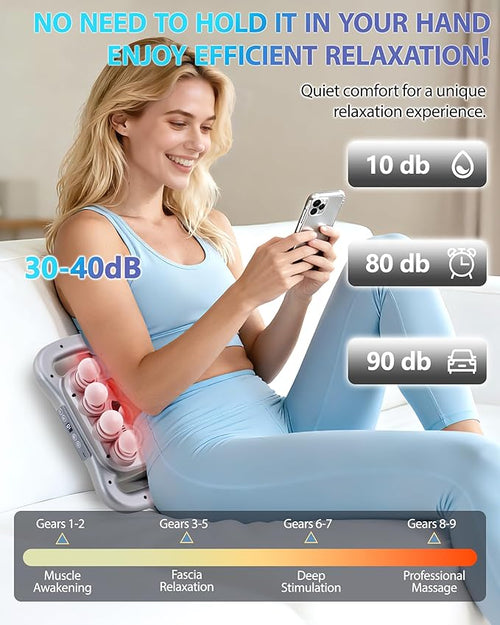 16-Head Massage Gun Deep Tissue Percussion Massager with 9 Modes &amp 9 Intensities 2600mAh Battery Back Bassager for Pain Relief Deep Tissue for Muscle Pain Relief in Back Legs Shoulders