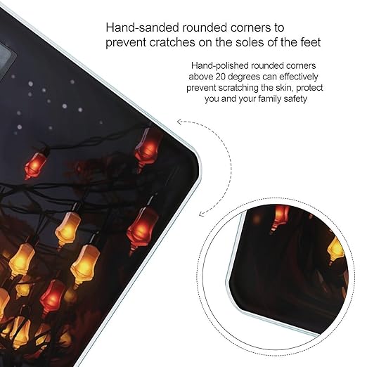 Paper Lantern Scale for Body Weight Precision Bathroom Weighing Scales with Back Lit LCD Display Sturdy Tempered Glass Body Weight Scales Digital Bathroom Scale 400lb