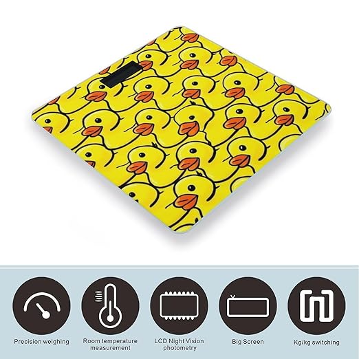 Women's Fashion Automatic Switch Digital Bathroom Weighing Scale Smart Scale Rubber Duck