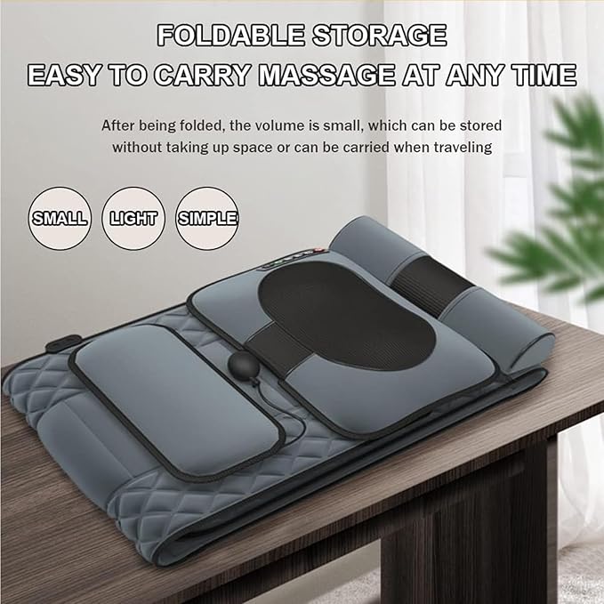 Full Body Massage Mat with Heat 20 Neck Massage HeadsFoot Massager Whole Body Vibration Massage Pad 9 Gear Massage /3 Timing Modes Shiatsu Massage Pad for Back Neck Lumbar Leg Foot