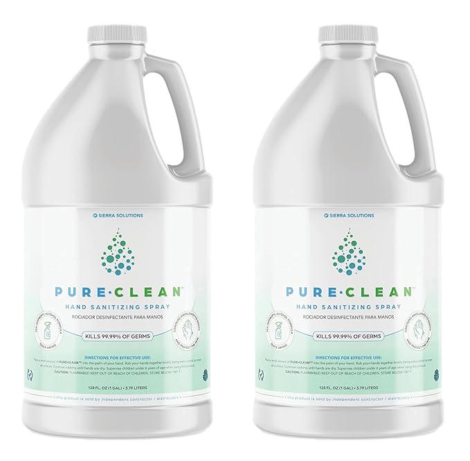PURE•CLEAN Hand Sanitizing Spray-70% Isopropyl Alcohol (2 Gallons)