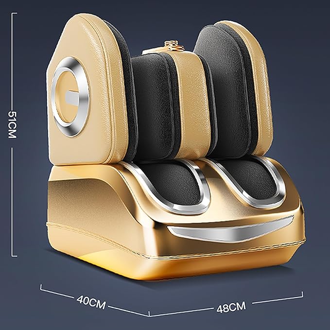 Foot Massager Calf Heating Massage Foot Sole Massage Rollers Relieves Fatigue Suitable for Office Workers(Gold)