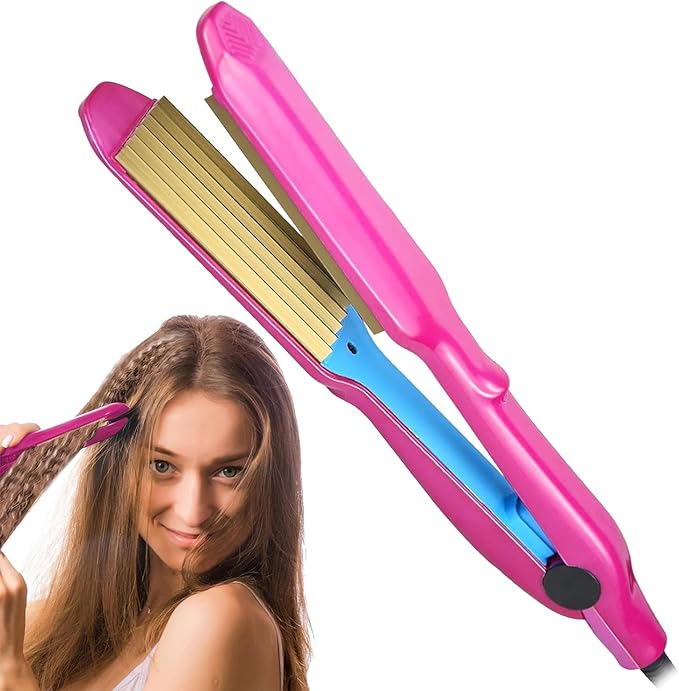 Hair Volumizing IronHair Crimpers Professional Crimping Iron with 5 Gear Heat Setting Wide Plate Styling Tools for Fluffy Hairstyer