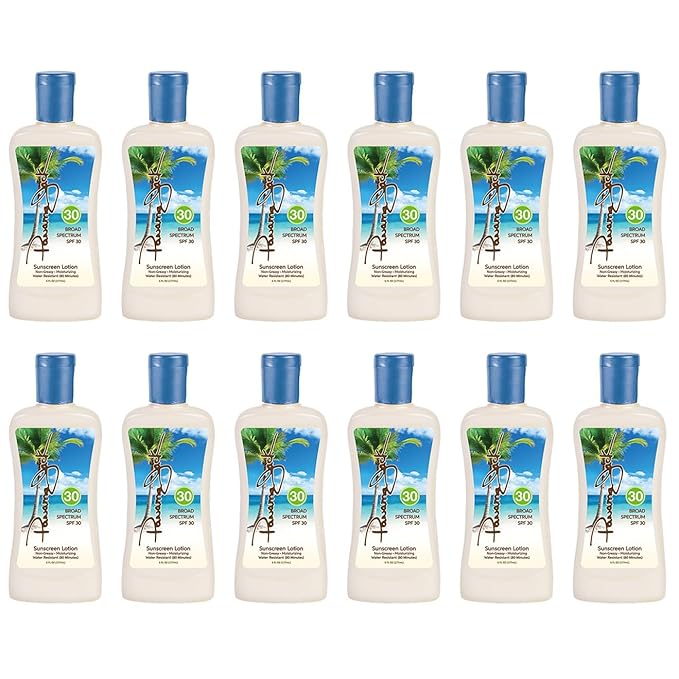Panama Jack Sunscreen Suntan Lotion - SPF 30 Broad Spectrum UVA/UVB Protection PABA Paraben Gluten &amp Cruelty Free 6 FL OZ (Pack of 12)