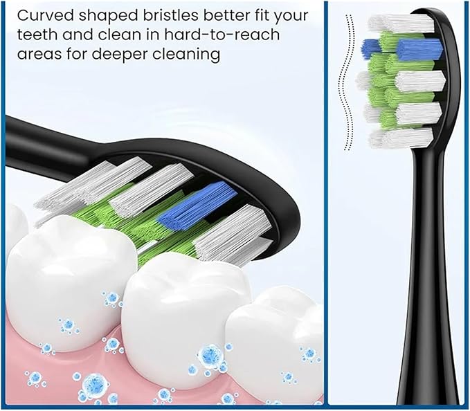 5 Pcs/10 Pcs Replacement Brush Heads Compatible for AquaSonic Black Series Vibe Pro Duo Electric Toothbrush(5 pcs WT)