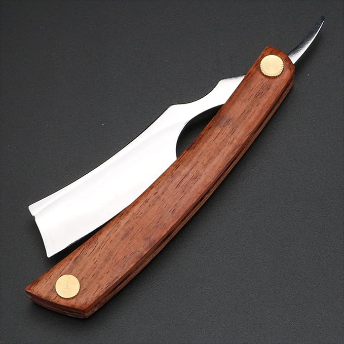Straight Razor Kit - Best Straight Razor Shave Ready Straight Edge Razor Strop + Brush Straight Razor for Men Complete Straight Razor Shaving Kit Great Gift