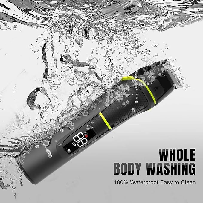 Beard Trimmer for Men Electric Trimmer and Shaver 14 in 1 Wet/Dry Waterproof USB Type-C Professional Hair Clippers Mustache Trimmer Body Nose Ear Face Trimmer Gifts for Men