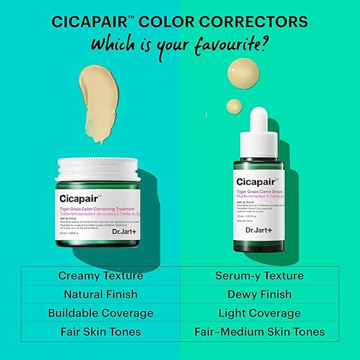Dr. Jart+ Cicapair Soothing Color Correcting Treatment SPF 30 with Centella Asiatica Extracts | cc cream | Korean Skin Care