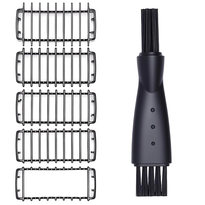 4 Pack Replacement Blades with 5 Guide Combs Guards Kit Compatible with Philips Norelco Oneblade QP2515QP2520QP2530QP6510QP6520QP6530…Models.