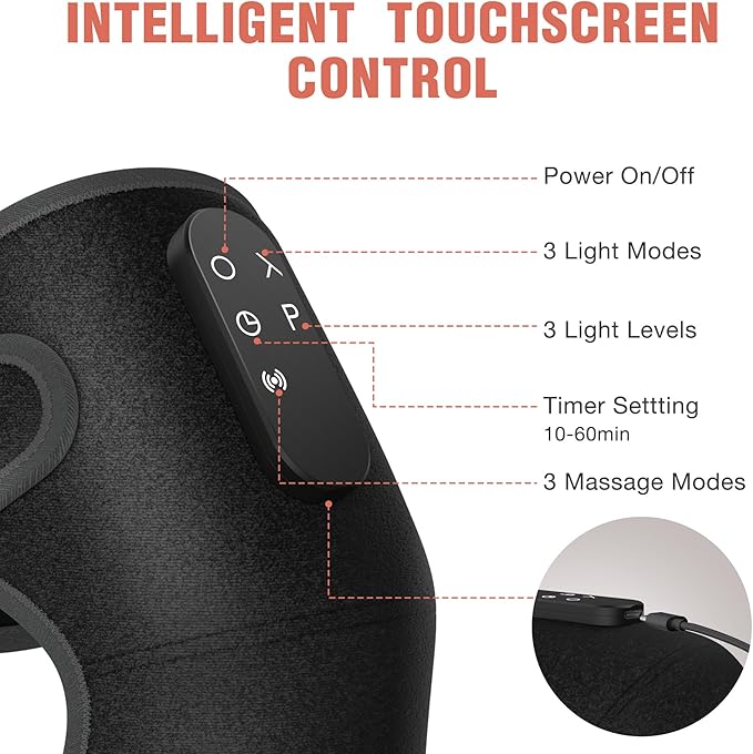 Red Light Therapy &amp Vibration Massage Knee Brace 660nm&amp850nm Near Infrared Light Therapy Heated Knee Massager for Pain Relief Heated Knee Wrap for Knee Joint Elbow Heating Pad Gift for Me