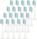 Electric Toothbrush Head Replaceable Sonic Compatible for Philips Sonicare's Brush(White 20pcs)
