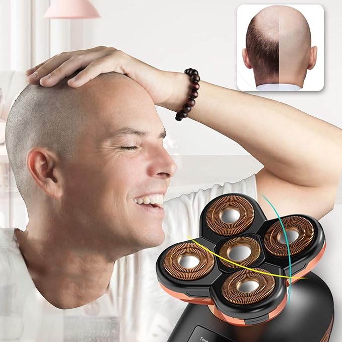 Electric Razor for Men 5D Floating Electric Shaver for Men 5 in 1 Shavers Bald Men Beard Trimmer Grooming Kit LED Display USB Rechargeable