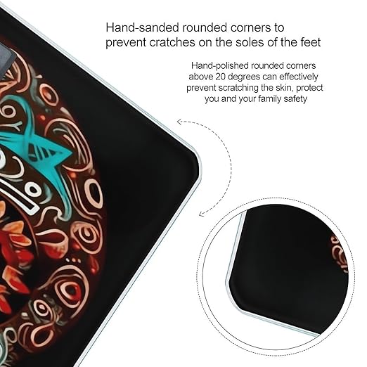 Sugar Skulls Day of The Dead Bathroom Scale Large LCD Backlight Display Digital Scale Rounded Corners Body Scales Automatic Power On/Off Bathroom Scales for Home Bedrooms