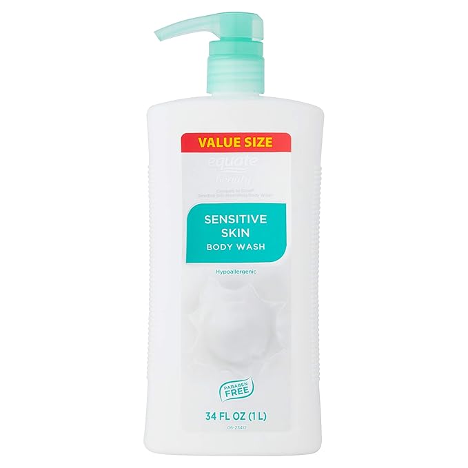 Equate Beauty Sensitive Skin Body Wash Value Size 34 fl oz (Pack of 2)