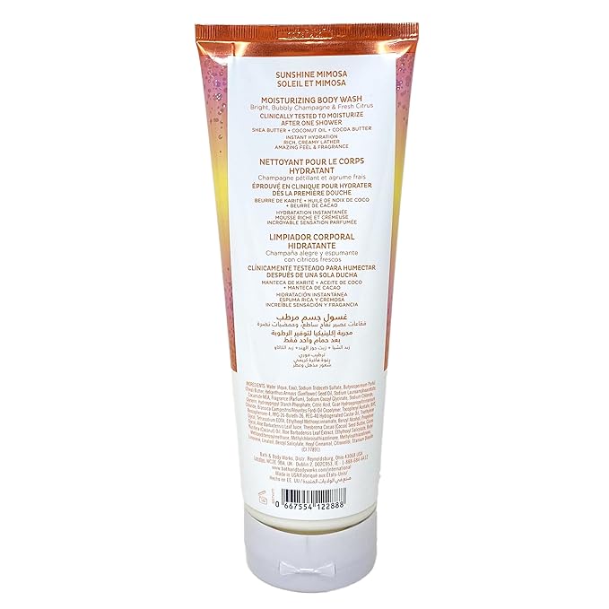 Bath &amp Body Works Sunshine Mimosa Moisturizing Body Wash 3 Pack with a Cherry On Top Bar Soap