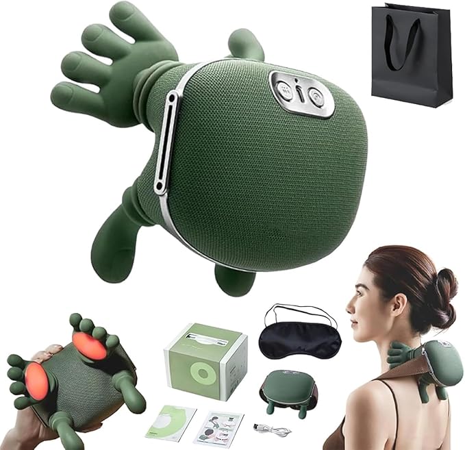Hand and Neck Massager There Palm Massager Electric Finger Massager for Neck and Back deep Tissue with Heating and Traction Functions