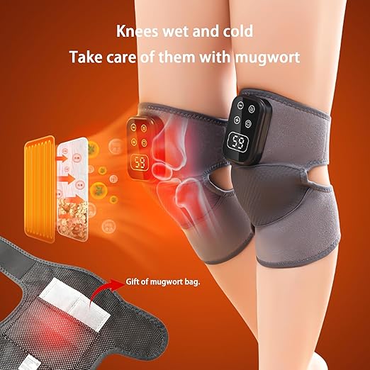 Knee Massager with Heat knee Heating Pad with 5 Vibration Modes Cordless 5 Heat LevelsAdjustable Temperature for Effective Knee Pain Relief Joint Discomfort Gifts for Seniors Men Women