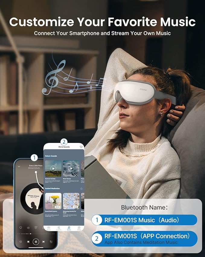 RENPHO Eye Massager with Heat Mothers Day Birthday Gifts for Mom Women Men Her FSA Eligible HSA Eye Mask App Control for MigraineSleep Mask for Dry Eyes Relax for Men Dad Eyeris 1