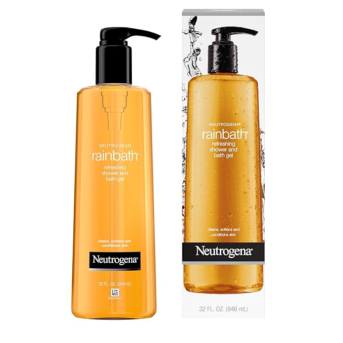 Neutrogena Rainbath Moisturizing Daily Body Wash Cleanser and Shaving Gel with Clean Rinsing Lather Original Scent 32 fl. Oz (Pack of 2)