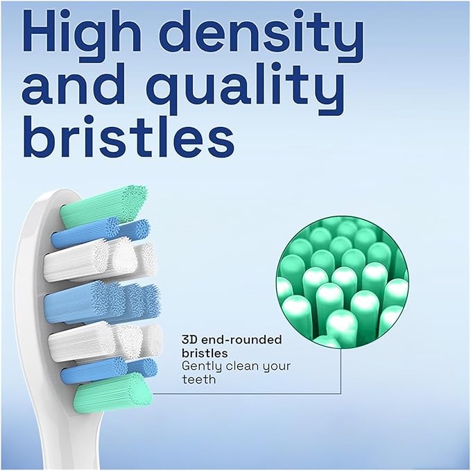 Replacement Toothbrush HeadsCompatible for Philips Soft Electric Brush Head 4100 6500 6100 7500 5300 1100(20 Pcs)