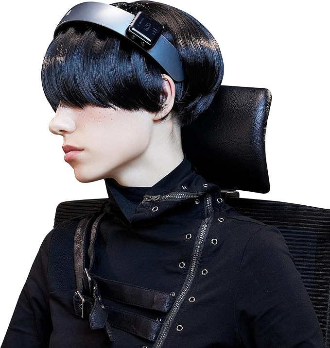 Master Massage H1 Fashion Hairband Head Massager - Slim &amp Lightweight 11 Vibrating Heads 5 Modes 3 Intensities from Gentle Fingers to Acupressure (Deluxe Prussian Blue)
