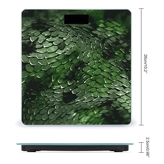 Green Snake Smart Scale for Body Weight Accurate Bathroom Scale with LED Display Digital Weight Scales Weighing Machine High Precision Scales for Bath Home