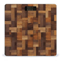 Wood Scale with LCD Easy-to-Read Anti-Slip Weight Digital Bathroom Scale Precision Weighing Scales Sturdy Tempered Glass Body Weight Scales for Daily Use