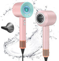 1600W Fast Drying Hair DryerNegative Ionic Blow Dryer with High-Speed 110000 RPM Brushless Powerful Digital MotorLow Noise Thermo-Control (Light Blue+Pink)