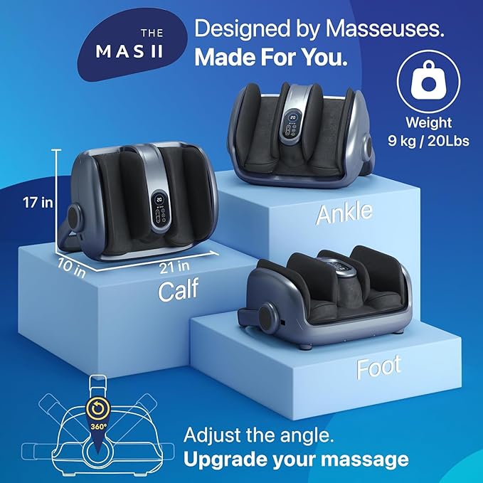 MIKO Shiatsu Foot Massager for Circulation &amp Pain Relief - Deep Tissue Kneading Heat Therapy for Plantar Fasciitis Neuropathy Diabetics - Fits Up to Size 15 - Charcoal