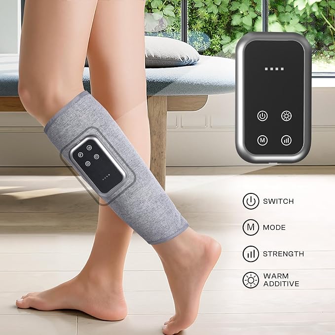Calf Massager Cordless Leg Massager for Relaxation 3 Intensities 3 Modes Gift for Men Women at Home Office Gym (2 Piece)