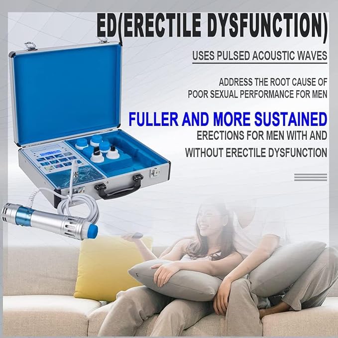 KLUFO Portable Shockwave Therapy Machine - Professional ED Treatment Machine with CE Approval Deep Tissue Percussion Body Relax Muscle Pain Relief Massager for Neck Back Shoulder Foot