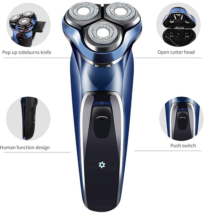 NCRD Electric Shavers for Men Mens Electric RazorDry Wet Waterproof Man ShaverPortable Facial Cordless Shaver Travel USB Rechargeable for Face Shaving Husband Dad
