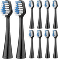 Replacement Toothbrush Compatible with AquaSonic Duo Series Heads Electric Toothbrush Head Accessories(10PCS Black)