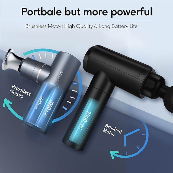 arboleaf Massage Gun Deep Tissue with Metal Head Full-Metal Electric Portable Hand Held Massager Gun with Case for Back Body Sore Muscles Pain Relief Gifts for Dad Office Home Athletes