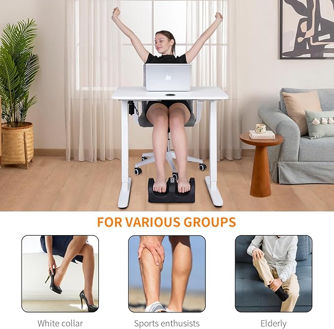 DAEYEGIM ZenActive Shiatsu Foot Massager with Heat Comfort Foot &amp Calf Massage Roller Deep Tissue Massager Gifts for Mom &amp Dad - Intensity Mode