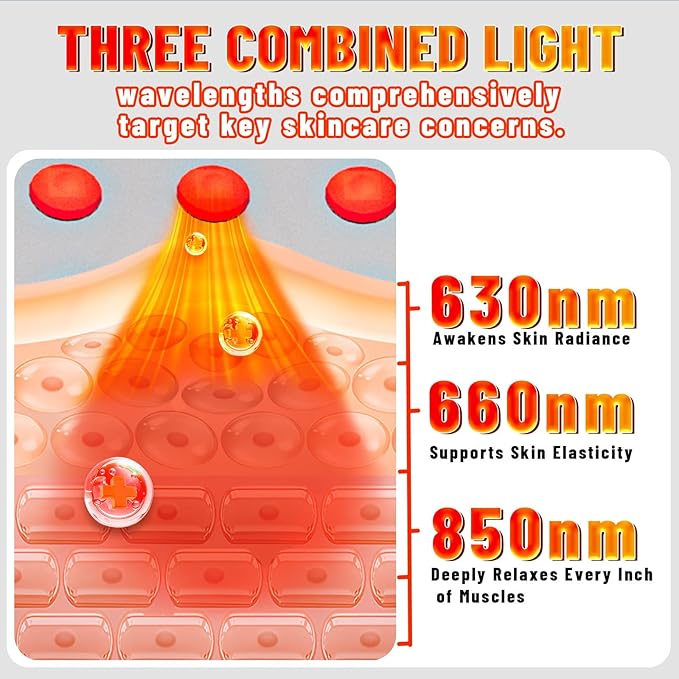 Red Light Therapy DevicePortable LED Red Infrared Light Device with 630nm 660nm &amp 850nm Combination Light for Face and Body 9 Adjustable Timer Settings Adjustable Angle Includes GogglesWhite